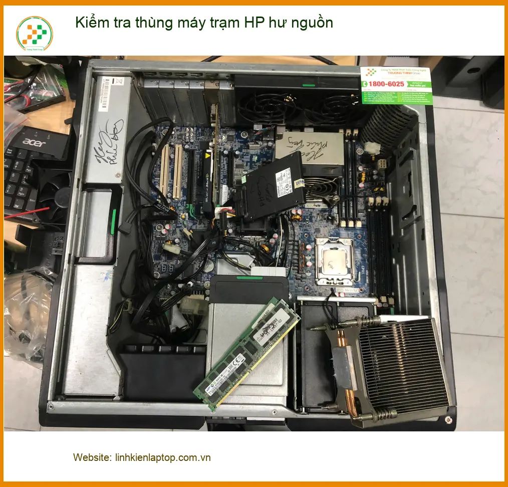 Nơi sửa thùng máy trạm HP hư nguồn Quận Bình Tân - Cô Hà giáo viên ảnh thực tế 1