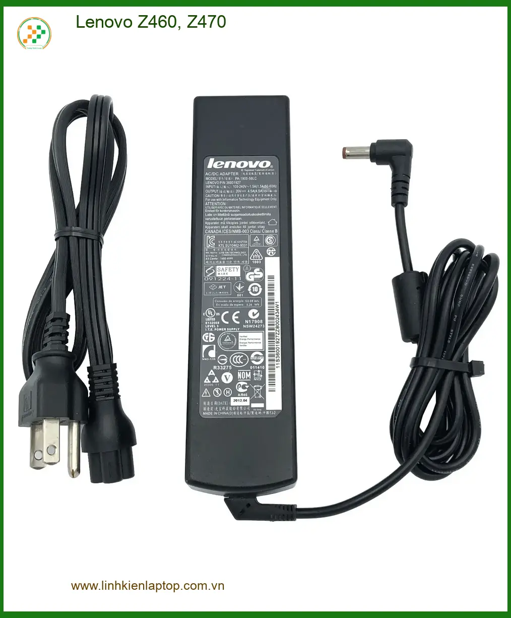 Sạc Laptop LENOVO Lenovo Z460, Z470 - Giao Nhanh TPHCM Giá Rẻ