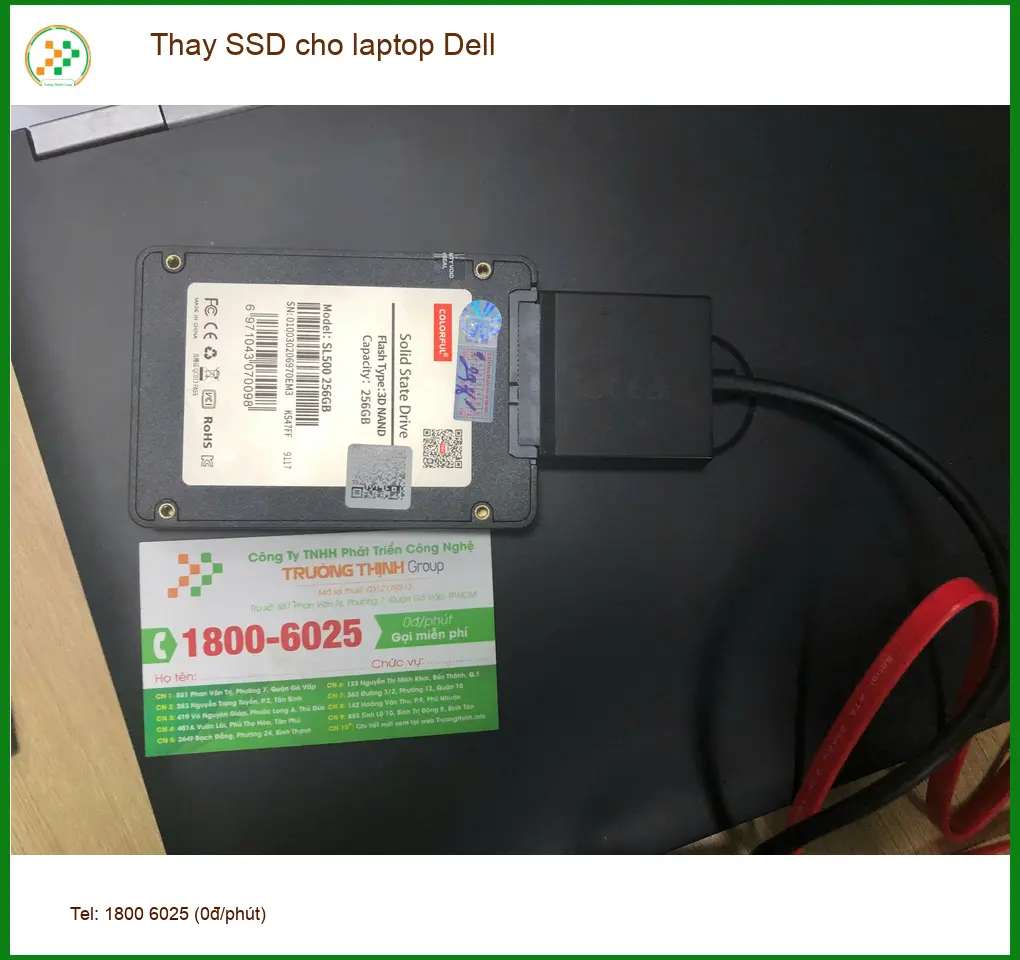Anh Minh kiến trúc sư tìm chỗ Thay SSD cho laptop Dell Quận Bình Tân ảnh thực tế 2