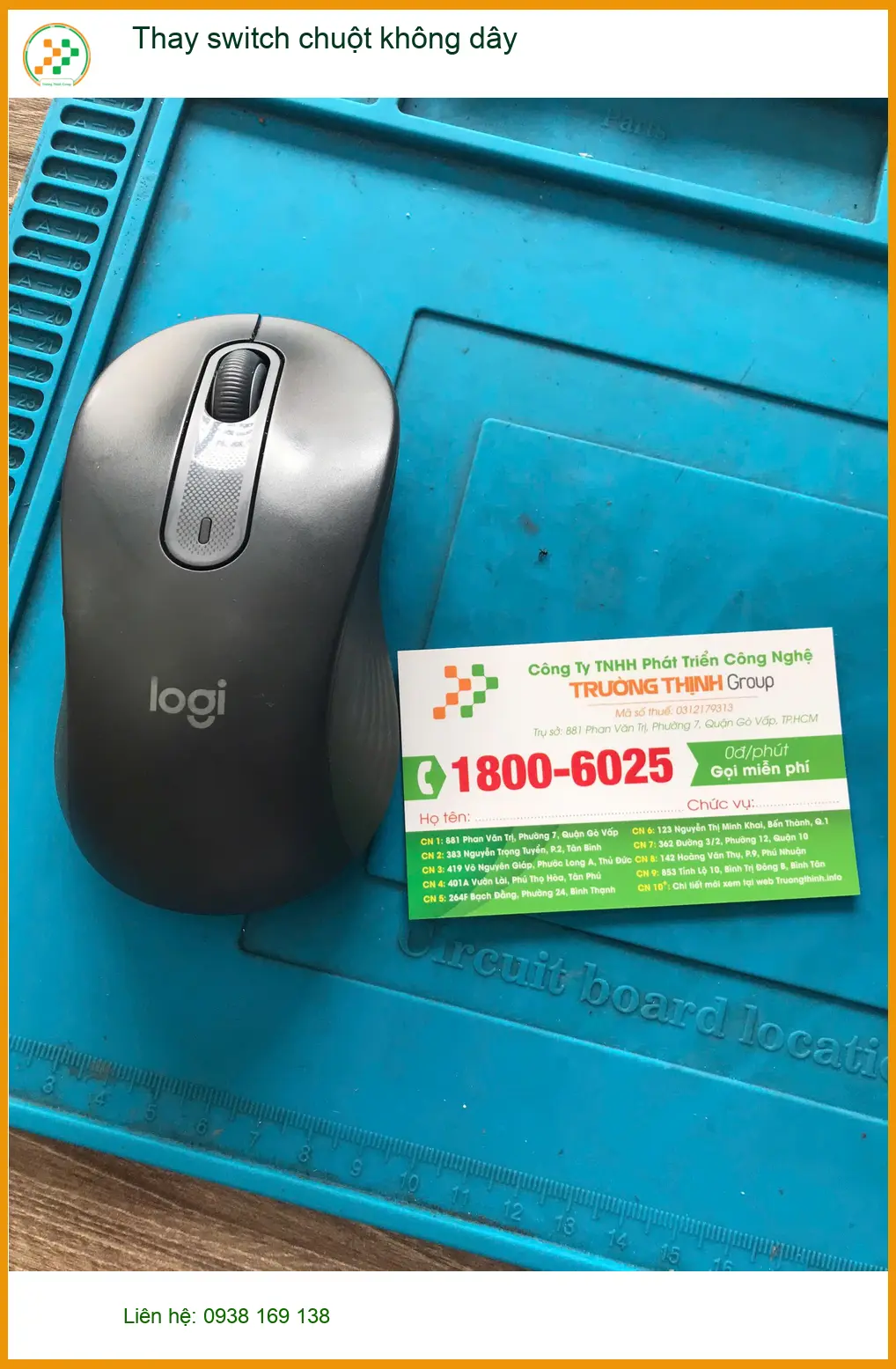 Review tiệm thay switch chuột không dây Quận Tân Phú của anh Phúc lập trình viên ảnh thực tế 1