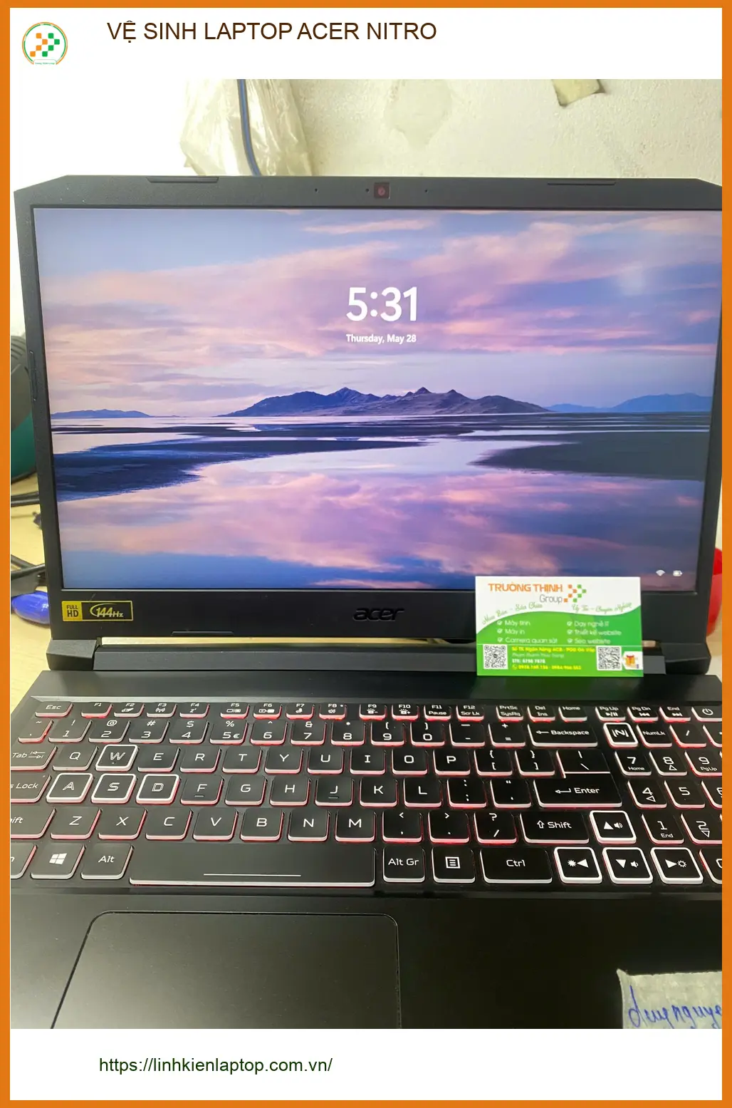 Chỗ vệ sinh laptop Acer Nitro Quận Gò Vấp – Bác Hùng kiến trúc sư lấy liền ảnh thực tế 1