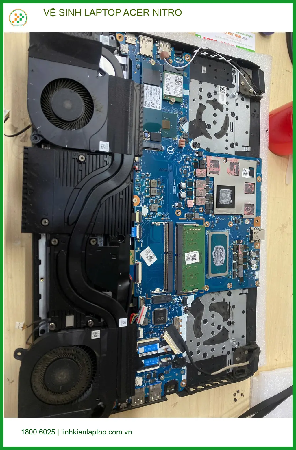 Chỗ vệ sinh laptop Acer Nitro Quận Gò Vấp – Bác Hùng kiến trúc sư lấy liền ảnh thực tế 2